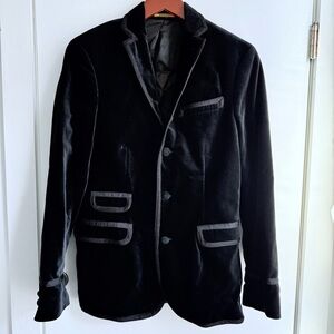 Ralph Lauren Rugby Men’s Black Velvet Blazer Sport Coat - Size Small